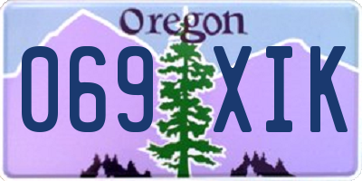 OR license plate 069XIK