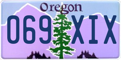 OR license plate 069XIX