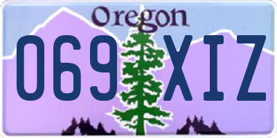 OR license plate 069XIZ