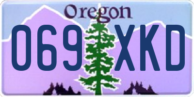 OR license plate 069XKD