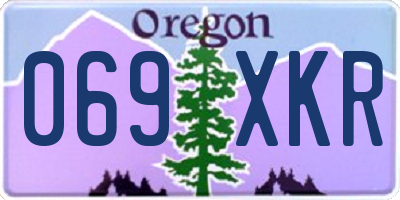 OR license plate 069XKR