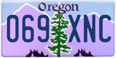 OR license plate 069XNC