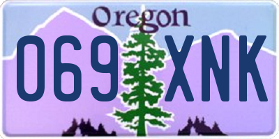 OR license plate 069XNK