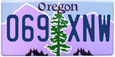 OR license plate 069XNW