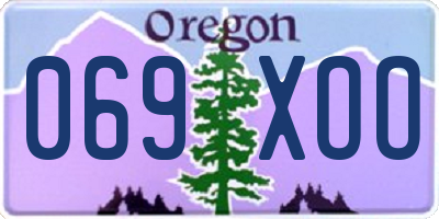 OR license plate 069XOO
