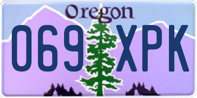 OR license plate 069XPK