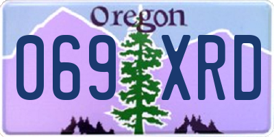OR license plate 069XRD