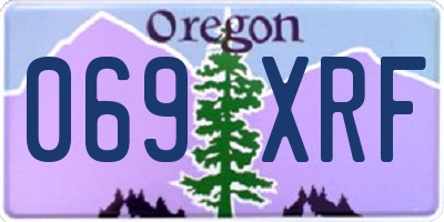 OR license plate 069XRF