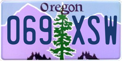 OR license plate 069XSW