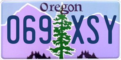 OR license plate 069XSY