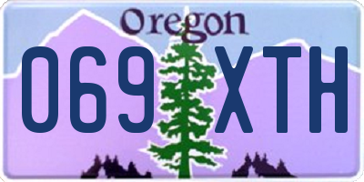 OR license plate 069XTH