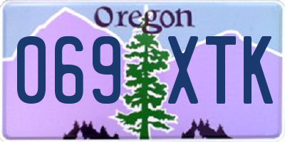 OR license plate 069XTK