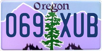 OR license plate 069XUB