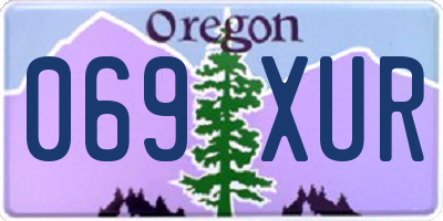 OR license plate 069XUR
