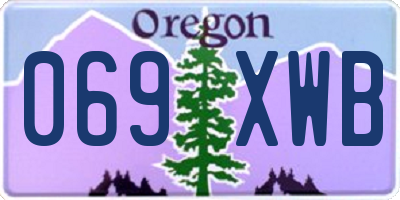 OR license plate 069XWB