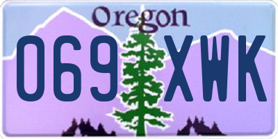 OR license plate 069XWK