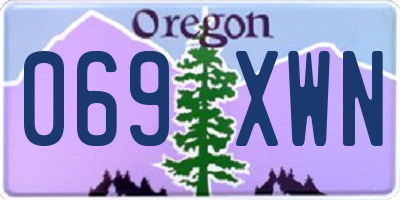OR license plate 069XWN