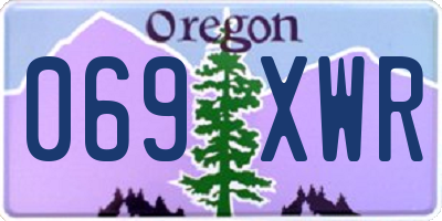 OR license plate 069XWR