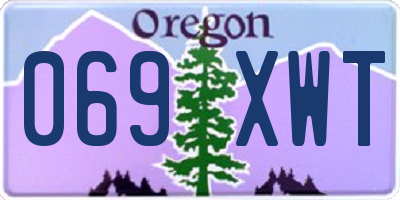 OR license plate 069XWT