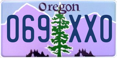 OR license plate 069XXO