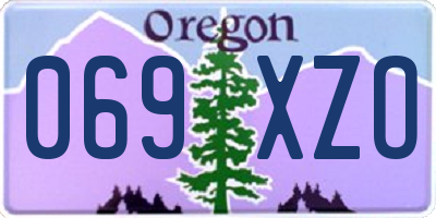 OR license plate 069XZO