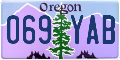 OR license plate 069YAB