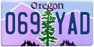 OR license plate 069YAD
