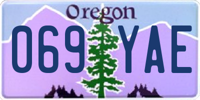 OR license plate 069YAE