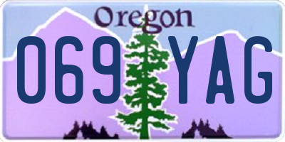 OR license plate 069YAG