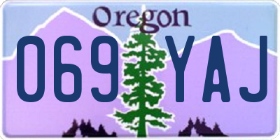 OR license plate 069YAJ
