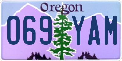 OR license plate 069YAM