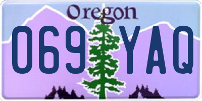 OR license plate 069YAQ