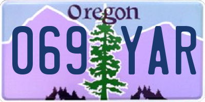 OR license plate 069YAR