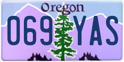 OR license plate 069YAS