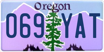 OR license plate 069YAT