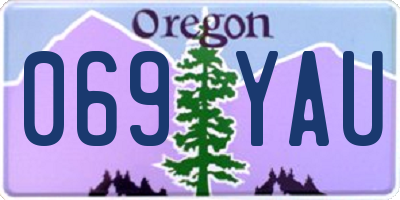 OR license plate 069YAU