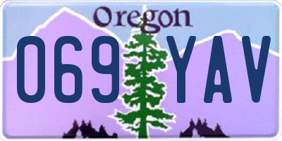 OR license plate 069YAV