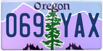 OR license plate 069YAX