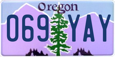 OR license plate 069YAY