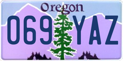 OR license plate 069YAZ