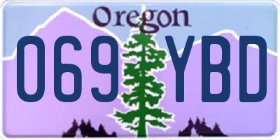 OR license plate 069YBD