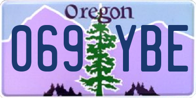 OR license plate 069YBE