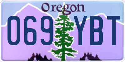 OR license plate 069YBT