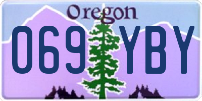 OR license plate 069YBY