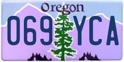 OR license plate 069YCA