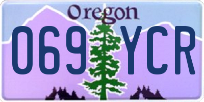 OR license plate 069YCR