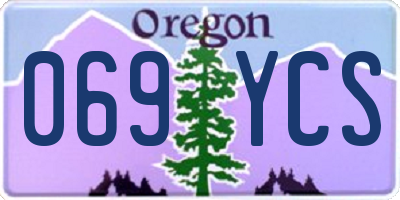 OR license plate 069YCS