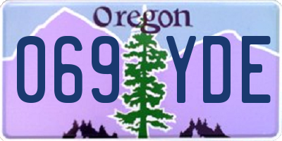 OR license plate 069YDE