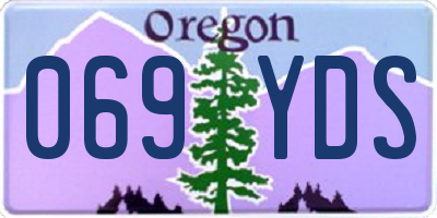 OR license plate 069YDS