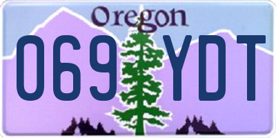 OR license plate 069YDT